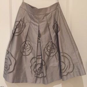 INC 100% Silk Floral Skirt
